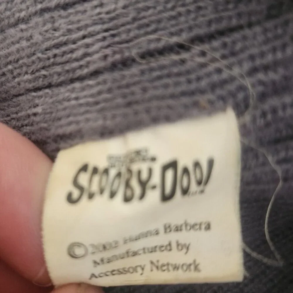 Vintage 2002 Scooby-Doo Striped Knit Headband Grey Navy Y2K Hanna‎ Barbera
